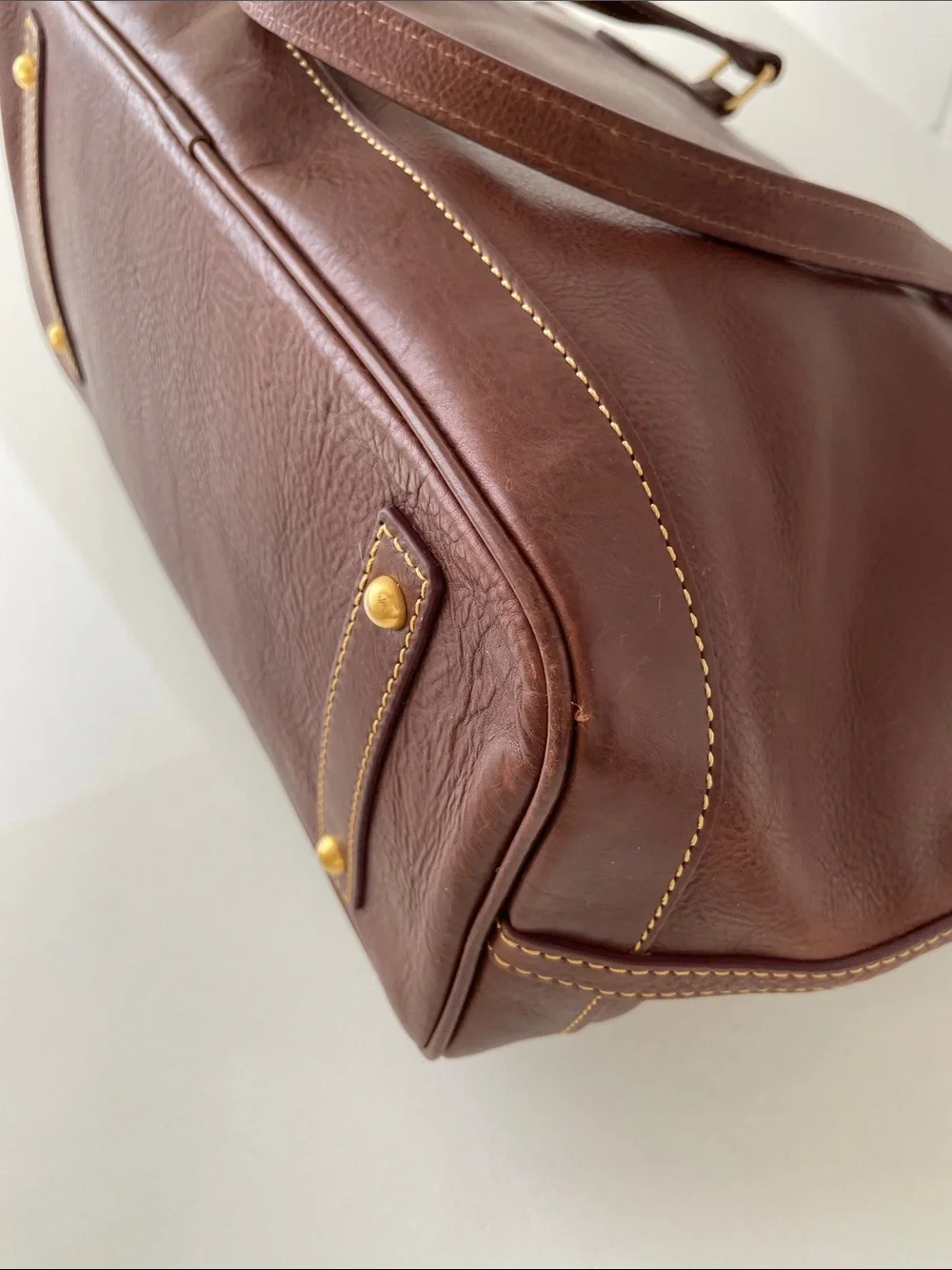 Dooney & Bourke Chestnut Brown Florentine Leather Zip-Top Large Tote - Picture 13 of 16